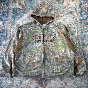 Vintage Cabela’s Camouflage Zip-up Hoodie Size XXXL